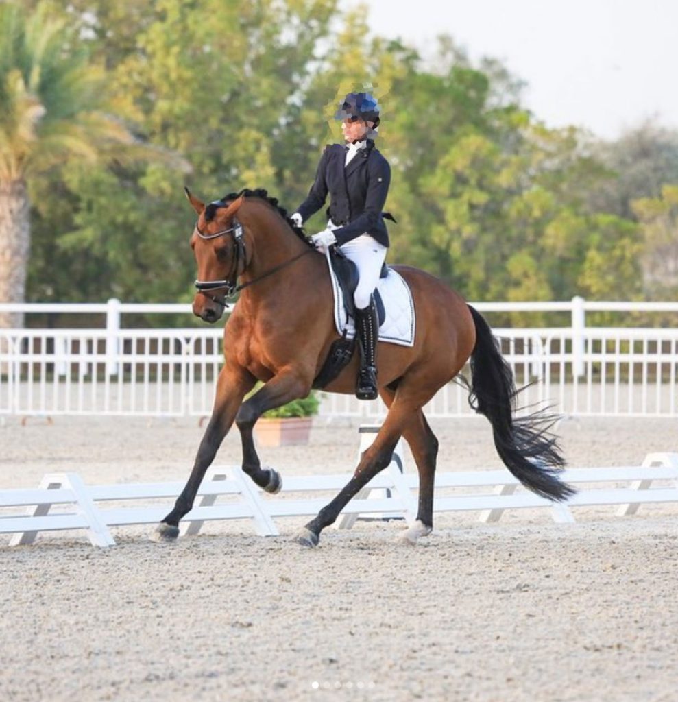 Dressage rider at Emirates Equestrian Centre in Dubai