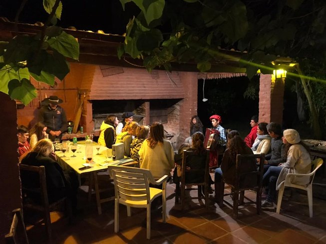 People gathering after dinner in Argentina