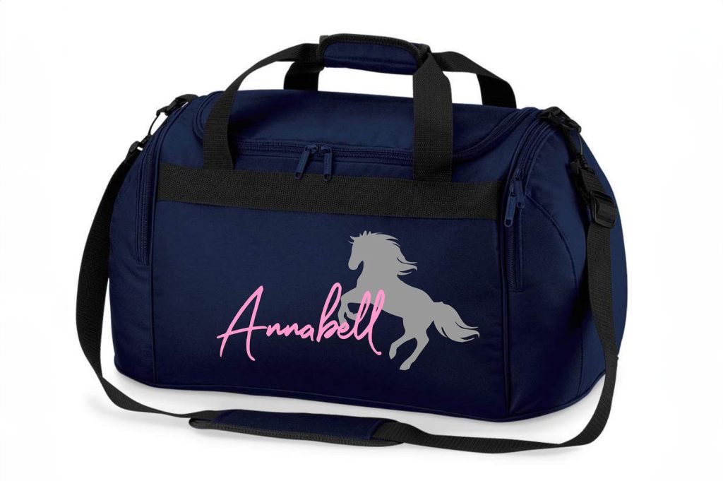 Riding bag for equestrians personalized with name print